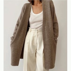 Jenni Kayne Sweater Coat Wool Blend in Oatmeal Size Medium